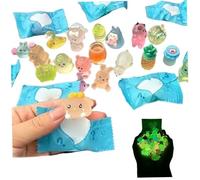180Pcs Mini Glow in the Dark Resin Animals, Tiny Resin Animals Figures Variety Pack for Classroom Rewards, Party Favors, Sensory Play, Tiny