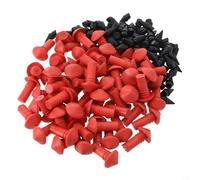 180PCS Mushroom Shaped Tire Repair Inserts Red Black, Puncture Kit for Car Scooter Motorbike, Quick Fix Tubeless Tyre Rubber Strips