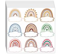 180Pcs Rainbow Name Tag Stickers, Name Labels Self Adhesive Name Stickers Name Tags Plates for Desk Classroom Bulletin Board School Supplies Back to School Walls & Lockers Decoration 20 Sheets