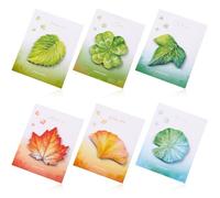 180Pcs Sheets Sticky Notes Set, Removable Self Sticky Classroom Decorations, Funny Post It Notes, Beautiful Green Leaf-Shaped Sticky Notes Stickers for DIY Decoration, School and Home Uses