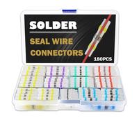180PCS Solder Seal Wire Connectors Heat Shrink Butt Connectors Waterproof Marine & Automotive Wire Splice Connectors for Trailer Electrical Connectors & Cable Connectors