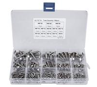 180Pcs Stainless Steel Flat Head Self-Tapping Screws Assortment Kit - M3 M4 M5 M6 Wood Screws With Storage Box