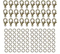 180Pcs Swivel Lobster Clasps & Key Ring Hoops, Keyrings Key Chain Clip Hooks 60Pcs Metal Key Ring Clips and 120Pcs Keyring Rings Key Chain Hooks with Split Rings for Jewellery Making Hanging Crafts