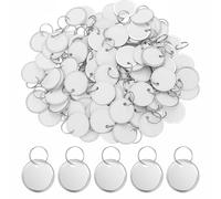 180Pieces Round Tags Blank Paper Labels with Ring Metal Rim Price Tag for Pricing Gift Jewelry Clothing Lockers Pub Rest Supermarket Hotel Garage Supplies Label Hang Tag (White 31mm)