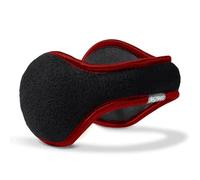 180s Degrees Behind-the-Head Ear-Warmers | Adjustable & Foldable Earmuffs, Black/Red, Default