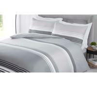 180TC Easy Care Reversible Duvet Sets: King/Chicago Duvet Set - Grey