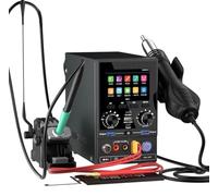 180W 30V/25A Digital Power Supply with Power Supply, Hot Air Station, Soldering Iron and Spot Welding Machine Function for Mobile Phone Welding, Supporting D115 Handle