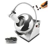 180W Automatic Candy Coating Machine,Electric Drum Mixer for Nuts with Blower,with 3-6kg/h Capacity,36r/min,for Coloring, Candy Drying and polishing