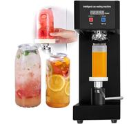 180W Electric Cup Sealer Machine, Tea Tin Can Bottle Sealing Machine, 2.2” Aluminum Cans Closing, for Milk Tea Coffee Pop PET Cans Black