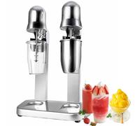 180W Electric Milk Shaker Machine,800ML Commercial Milkshake Machine Mixer with 2 Gear Speed Adjustable and 2 X Stainless Steel Cups, Easy Clean, for Mixing Cocktail/Banana/Strawberry/Coffee