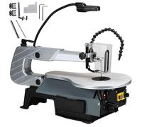 180W Electric Scroll Saw, Woodworking Dust-Free Cutting Machine with Tiltable Metal Work Table, LED Light, Speed 400-1600RPM for Wood, Plastic, Acrylic, Metal