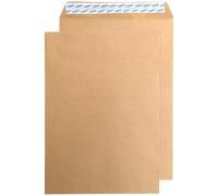 180x A4 C4 Brown Manila Envelopes - 12 Packs of 15 - Peel & Seal - 80gsm - Fits A4 Unfolded - Royal Mail Large Letter - Bulk Value Pack