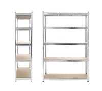 180X120X45Cm Metal Shelving Units 5 Tiers Heavy Duty Steel Garage Shelving Unit Silver