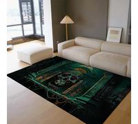 180x270 Rug Washable Runner Rugs Non-slip Soft Gothic Skull Doormat Stain Resistant Haunted Mansion Doorway Horror Print Area Rugs Halloween Floor Throw Mat for Dorm Bedroom Entryway Hallway