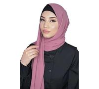 180X80 Chiffon Maxi Plain Scarf Hijab Sarong Shawl Large Wrap (Pink Lavender)