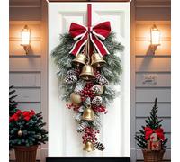180X90CM Christmas Front Door Decoration, Christmas Elastic Fabric Door Covers, Snowman Door Hanging Door Banner for Home Front Door New Year Xmas Decorations (F)