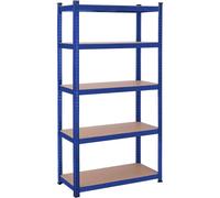 (180x90x40cm, Blue) 5 Tires Garage Shelving Unit Height Adjustable Storage Rack Metal Shelves for Shed Workshop