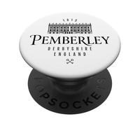 1813 Pemberley Derbyshire England Black Print PopSockets Adhesive PopGrip