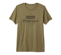 1813 Pemberley Derbyshire England Black Print Premium T-Shirt