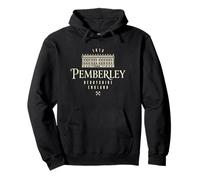 1813 Pemberley Derbyshire England Cream Print Pullover Hoodie