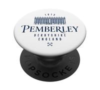 1813 Pemberley Derbyshire England Navy Print PopSockets Adhesive PopGrip
