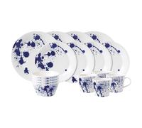 1815 Pacific Dinnerware Set Blue Splash, 16 Piece Set 6A