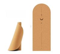 182×68cm 0.5cm Oval Arch Printed Cork Yoga Mat Non Slip for Summer Exercise