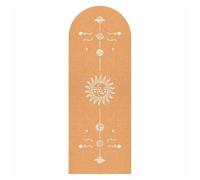 182×68cm 0.5cm Oval Arch Printed Cork Yoga Mat Non Slip for Summer Exercise