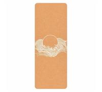 182×68cm 0.5cm Oval Arch Printed Cork Yoga Mat Non Slip for Summer Exercise