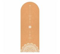 182×68cm 0.5cm Oval Arch Printed Cork Yoga Mat Non Slip for Summer Exercise