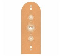182×68cm 0.5cm Oval Arch Printed Cork Yoga Mat Non Slip for Summer Exercise