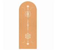 182×68cm 0.5cm Oval Arch Printed Cork Yoga Mat Non Slip for Summer Exercise