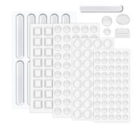 182 Pieces Adhesive Bumper Pads Clear Silicone Rubber Feet Furniture Buffer Pads Anti-Collision Adhesive Bumper Pads for Furniture, Cupboard, Cabinet Doors, Glass Tops, Picture Frames (5 Sizes)