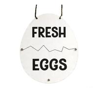182 Rustic Egg Stand Sign Farm Fresh Eggs Sign Sold Out Egg Sign Reversible Egg Display Wooden Market Stall Sign Cracked Egg Decor Farmhouse Style Signage Outdoor Hanging Egg Sign(Style A)