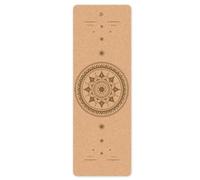 183×61cm 4/5mm Cork TPE Yoga Mat With Alignment Position Lines for Summer Exercise