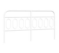 (183 cm) vidaXL Metal Headboard Bedroom Home Bed Header Bed Headboard White 140 cm