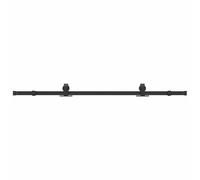 (183 cm) vidaXL Sliding Door Hardware Kit 213 cm Steel Black sliding door hardware
