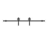 (183 cm) vidaXL Sliding Door Hardware Kit Indoor Sliding Barn Door Track Steel Black