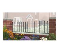 (1830mm GAP X 455mm High Galvanised) Manor Ball Top Railing Metal Wrought Iron Fencing