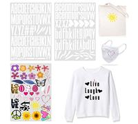 184 Piece Iron On Heat Transfer 2Inch Capital Letters & 1.5inch Lowercase Alphabets Fabric Vinyl Letter DIY for Sport Jerseys T Shirts Clothes Slogan Printing Crafts Decoration (Color2)