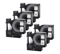 18488 Black On White 12/19mm Industrial Flexible Nylon Compatible with 4200 6000 3M PL200 5 Pack Label Tape(Black on White 12mm)