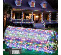 184FT 1000LED Rope Lights Outdoor, Outside LED Rope Lights Plug in String Lights Waterproof 8 Modes Clear Tube Lights for RV Camping Pool Patio Garden Christmas Tree Holiday Decoration(Multi Color)