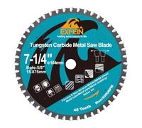 184mm 48T Metal Circular Cutting Disc- EXFEIN Tungsten Carbide Tipped Cutting Disc Bore 15.875mm for Steel Nickel Titanium Ferrous Metals Steel Pipe
