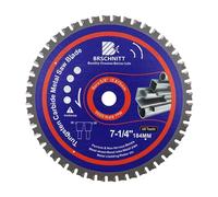 184MM Metal Cutting Circular Saw Blade - BRSCHNITT 1pcs Tungsten Carbide Tipped TCT Saw Blades for Steel, Nickel, Titanium, Ferrous Metals, Steel Pipe（48T Arbor:15.875MM）