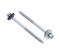 185 mm Self-tapping Screw for Timber and Concrete with Washer Aluminium/EPDM has SW Hex Head Carbon Steel in Ceramic Coating Fastening Screws for Fixing Wall Sandwich Panels Pack of 25 pcs