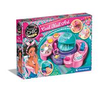 18599 Clementoni Crazy Chic Cool Nail Art Set - Multi-Coloured Nail Studio for Ages 6+, Includes Polish, Dryer, Glitter & Accessories