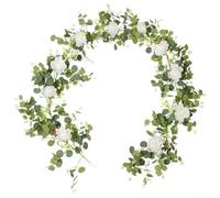 185cm White Rose Garland for Weddings and Home Decor Silk Flower Vines for Creating a Romantic Atmosphere
