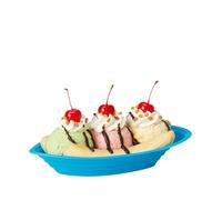 185ml Blue Plastic Banana Boats - Durable Dessert Dishes for Banana Splits, Ice Cream & Parties - Reusable & Recyclable - Set of 1,000 - Vibrant Blue - Ideal for Events & Catering