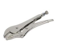 185mm Locking Pliers - Straight Deeply Serrated 30mm Jaws - Hardened Teeth