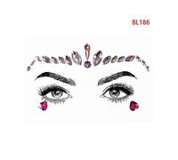(186) Face Jewels Self Adhesive Gems Party Face Stickers Rhinestone Mardi Gras